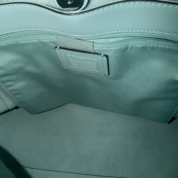 Coach Two-Tone Green and Light Blue Tote - Picture 12 of 14